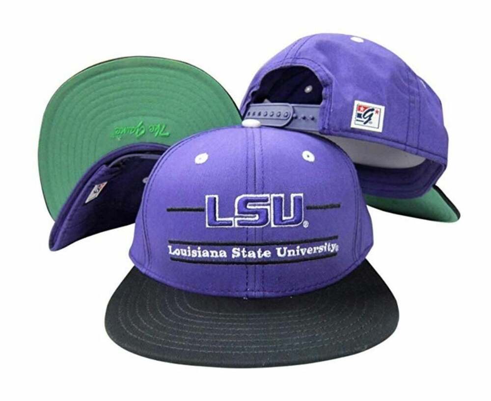 The Game Vintage Classic Split Bar LSU Tigers Snapback Hat / Cap